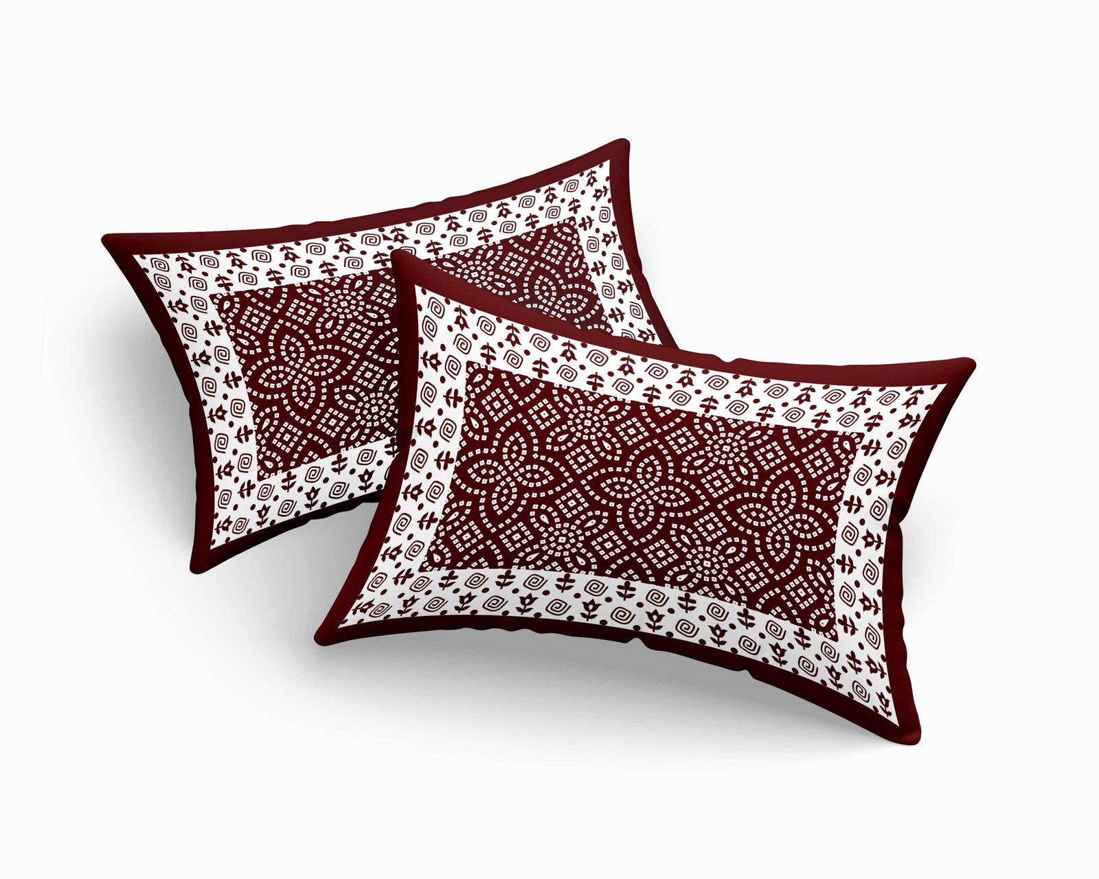 Rajasthani Traditionally Printed Cotton Doublebed Bedsheet With Pack of 2 Pillow Covers - Image 3